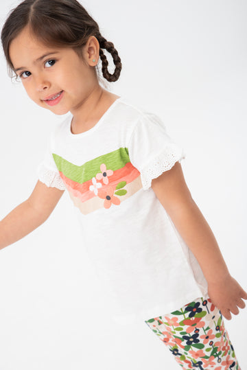 Camiseta punto flamé de bebé niña