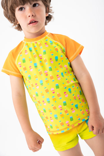 Camiseta de punto poliamida de bebé niño estampada