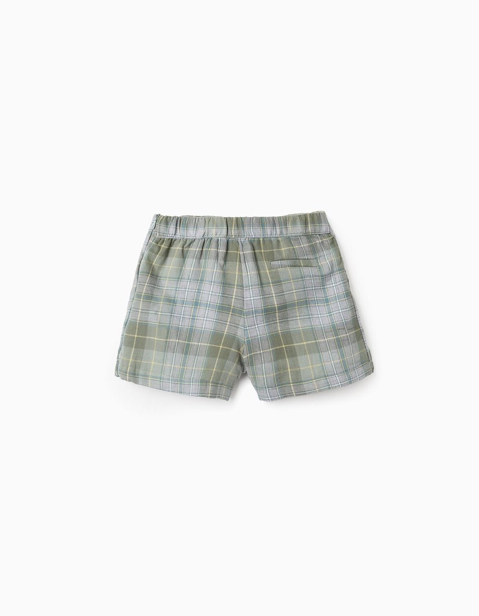 Falda-pantalón de Franela con Cuadros para Niña, Verde/Gris