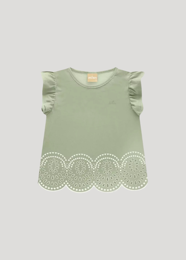 Blusa Menina Verde - Milon