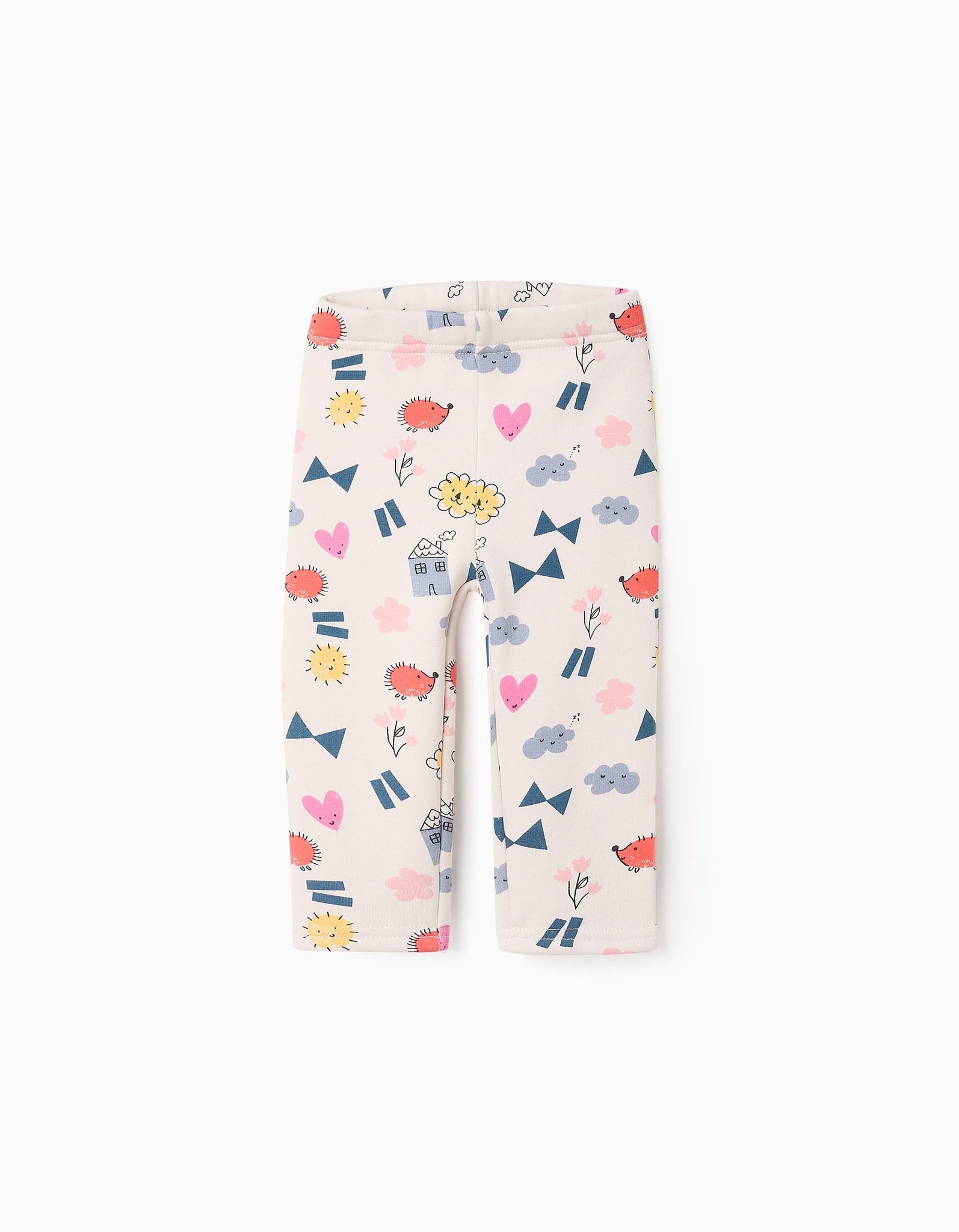 Leggings Perchados para Bebé Niña 'Smile', Beige  Copied