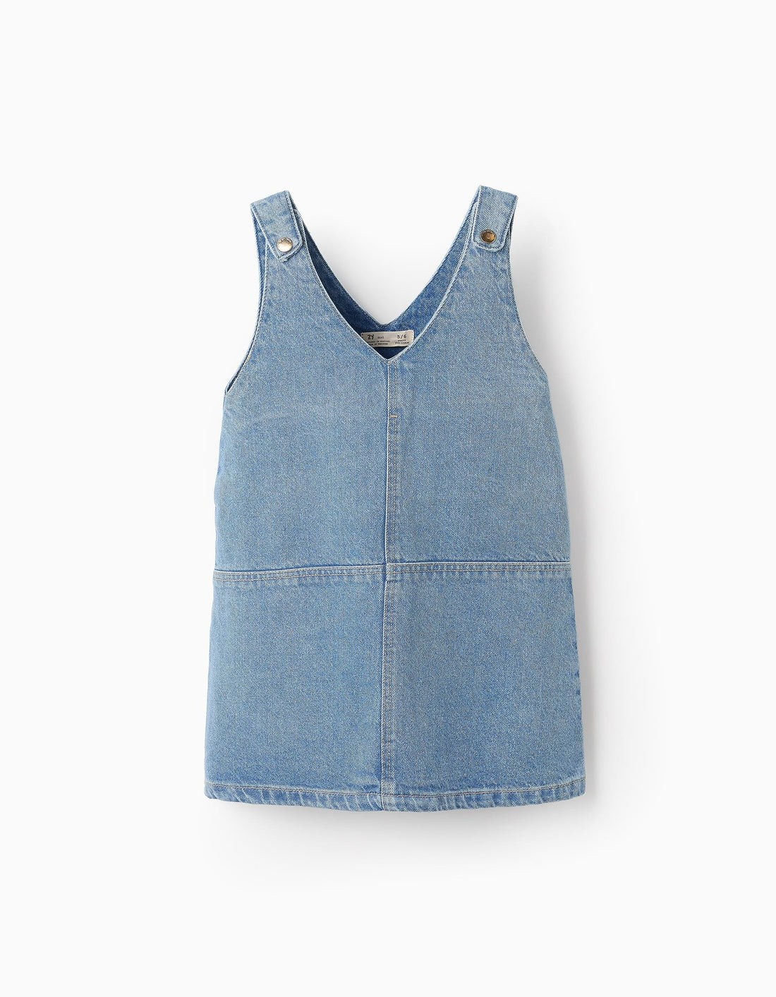 Vestido de Peto Vaquero para Niña, Azul