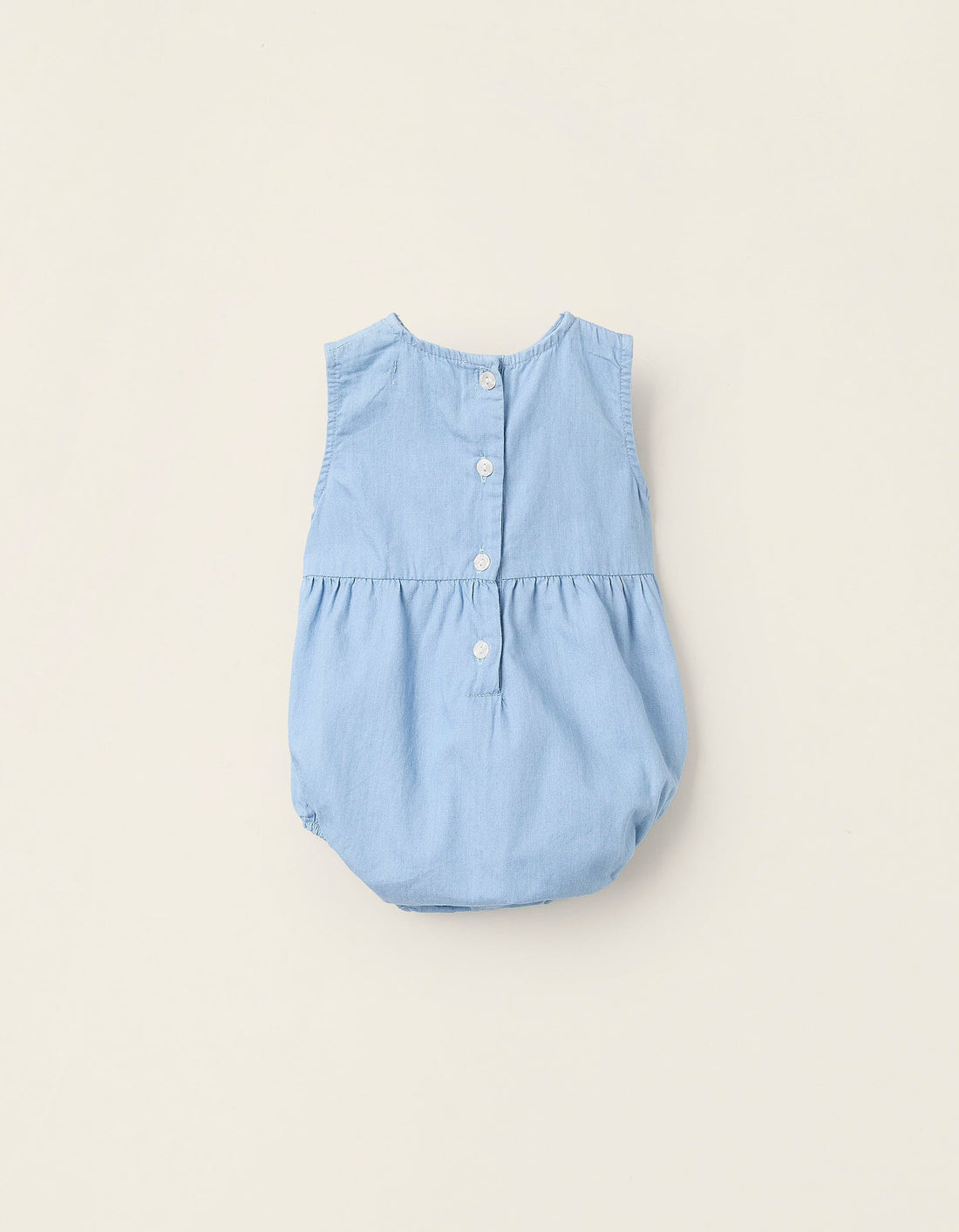 Mono Vaquero Ligero con Fruncido para Recién Nacida, Azul