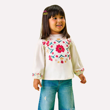 Blusa Infantil de Flores Menina Nanai