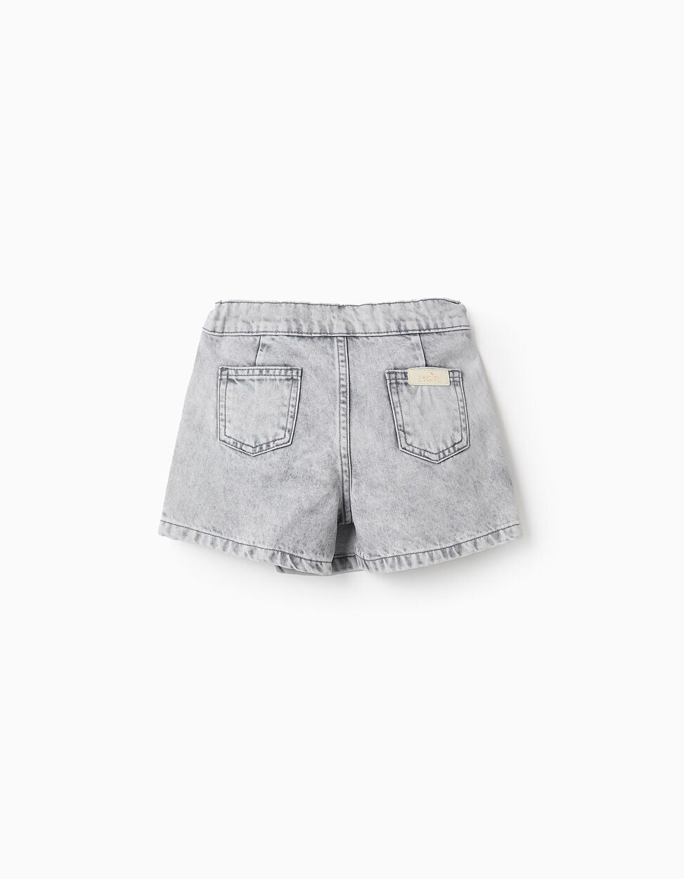 Falda-Pantalón de Mezclilla para Niña, Gris