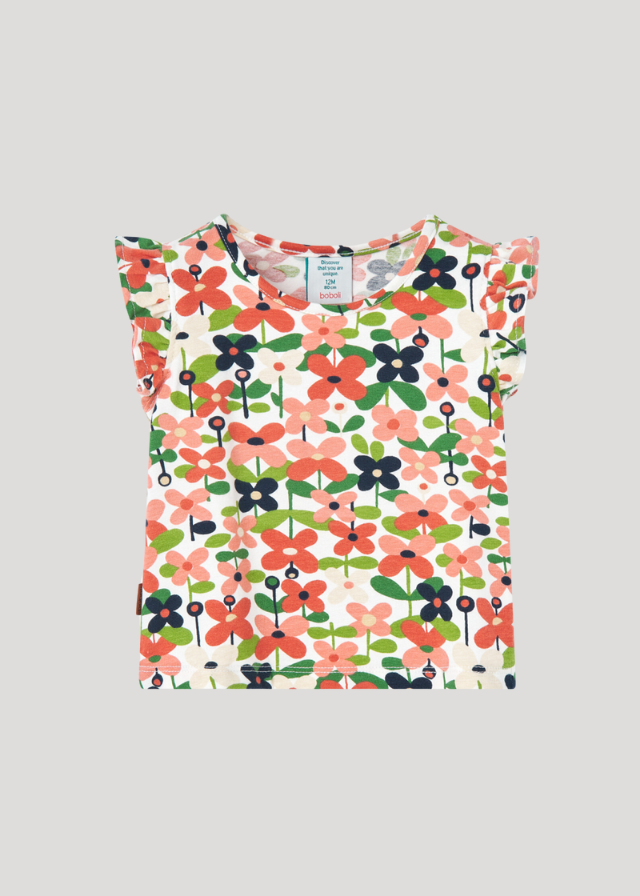 Camiseta punto flores de bebé