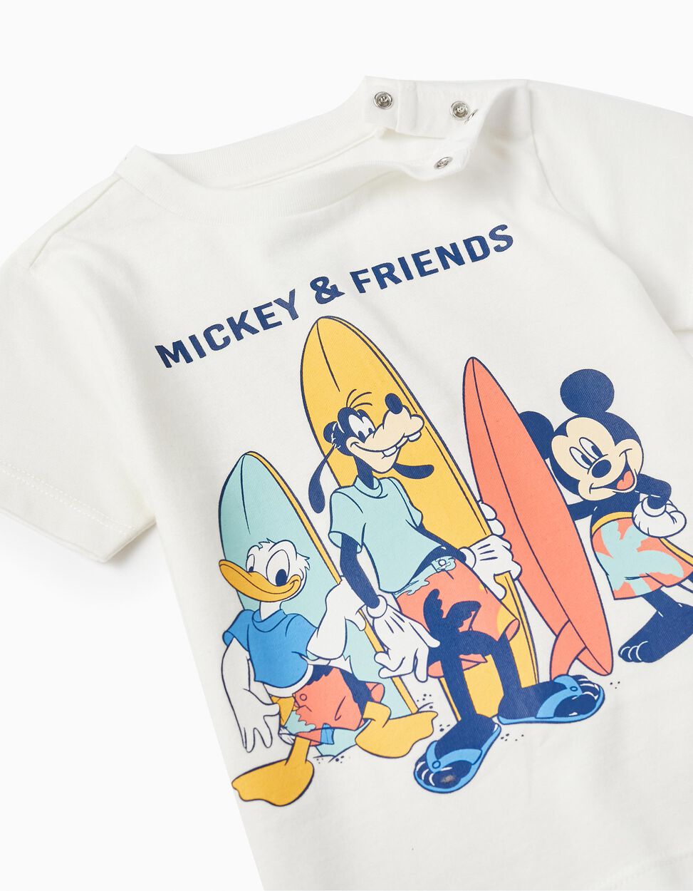 Camiseta de algodón bebe Mickey and friends