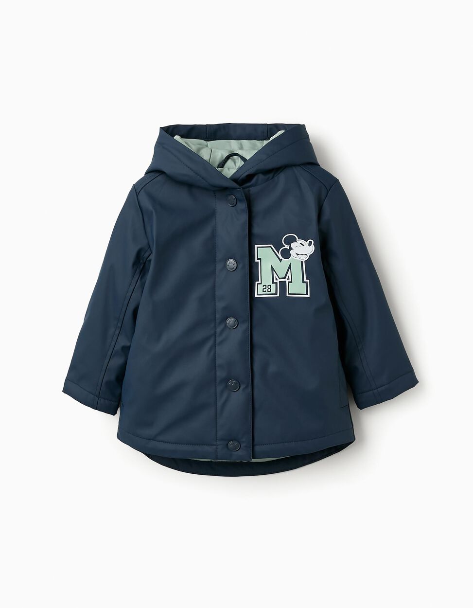 Parka de Goma para Bebé Niño 'Mickey', Azul Oscuro/