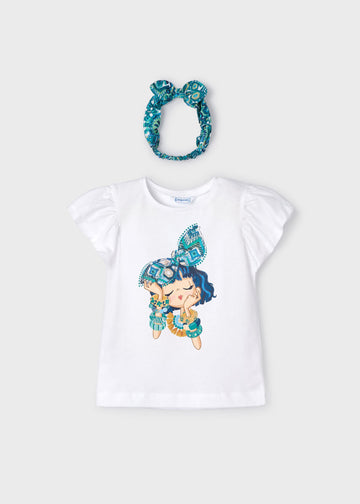 Camiseta con diadema Better Cotton niña