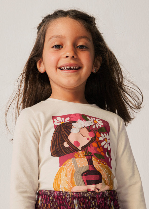 Camiseta estampada Better Cotton niña