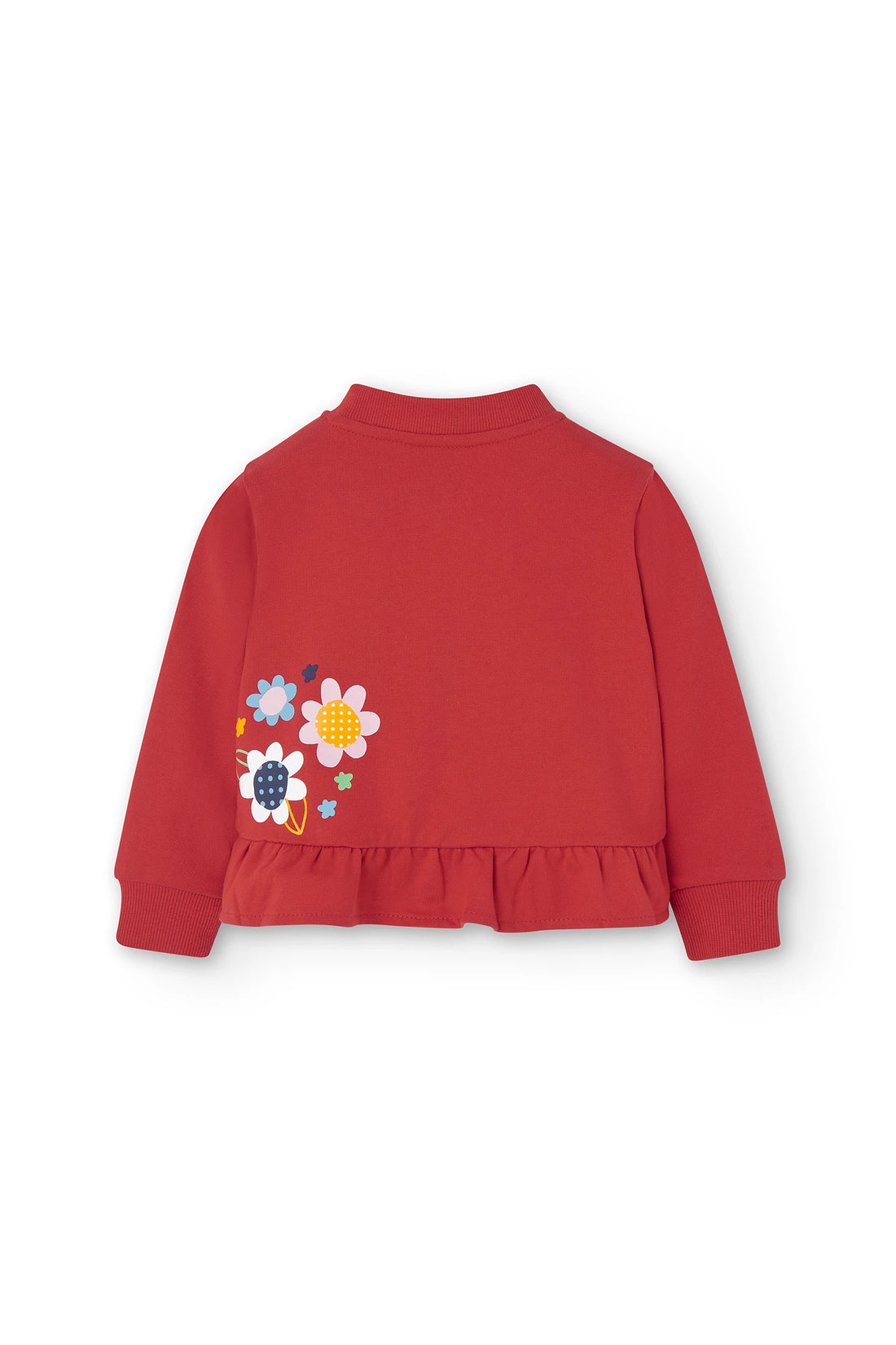 Chaqueta felpa "flores" de bebé niña