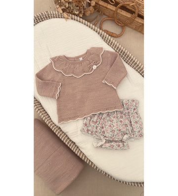 CONJUNTO DE JERSEY DE LANA Y BRAGUITA UNISEX MARSELLA ROSÉ (MARTÍN ARANDA