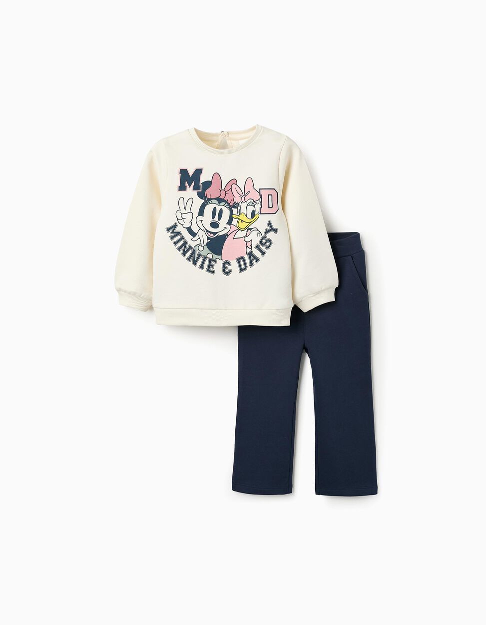 Sudadera + Pantalones Acampanados para Bebé Niña 'Minnie', Beige