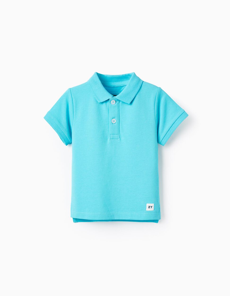 POLO EN PIQUÉ DE ALGODÓN PARA BEBÉ NIÑO, AZUL CLARO ZIPPY