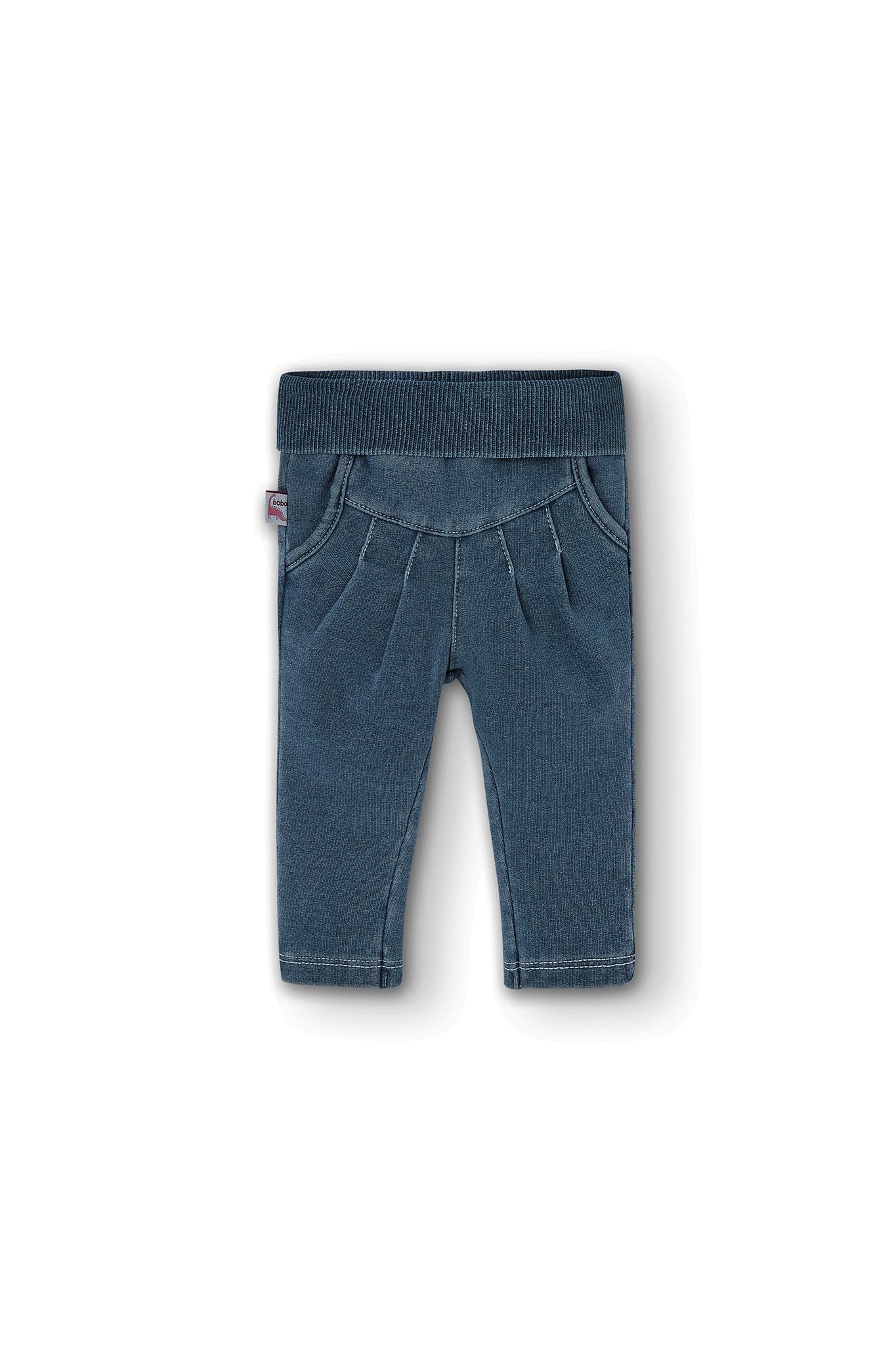 Pantalón felpa denim bleach de bebé niña