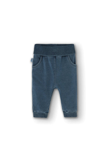 Pantalón felpa denim bleach de bebé niño