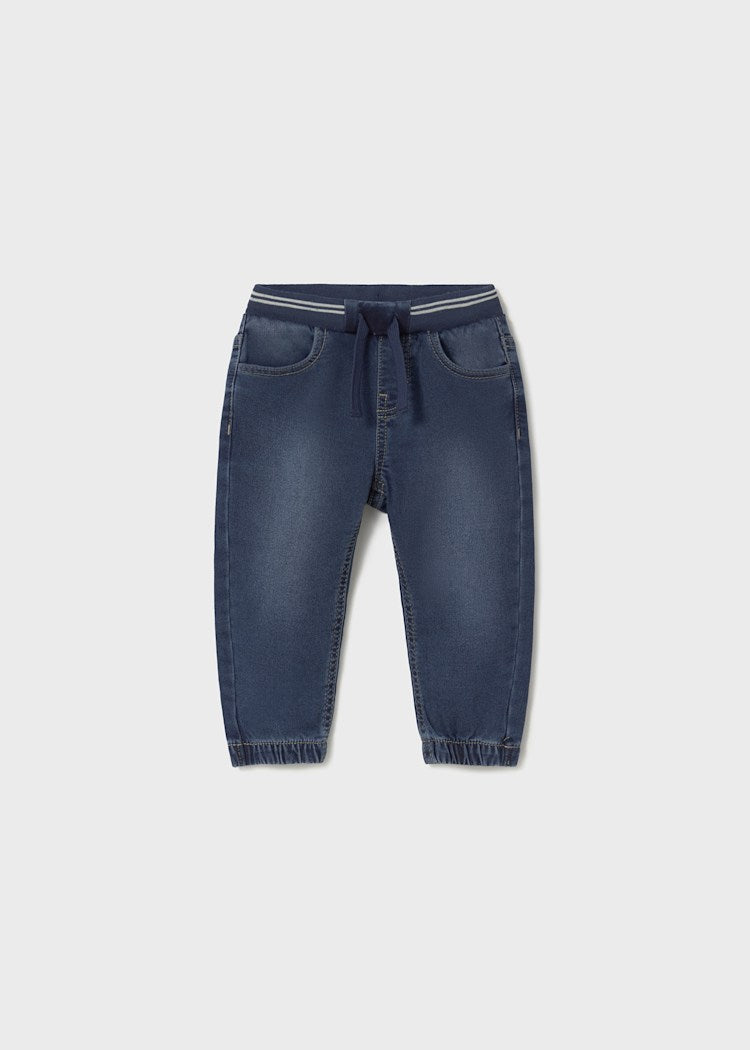 Pantalón vaquero cinturilla elástica bebé