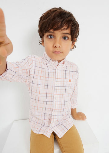 Camisa de manga larga estampada con algodón sostenible para niño